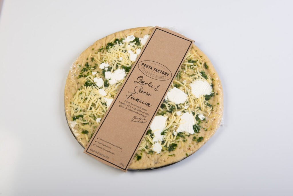 Focaccia Pizza – Garlic & Cheese