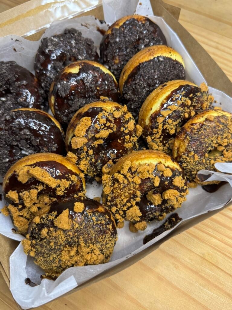 Chocolate Mini Doughnuts - Oreo & Biscoff Topped
