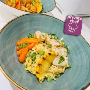 Creamy Basil Pesto Pasta with Grilled Chicken