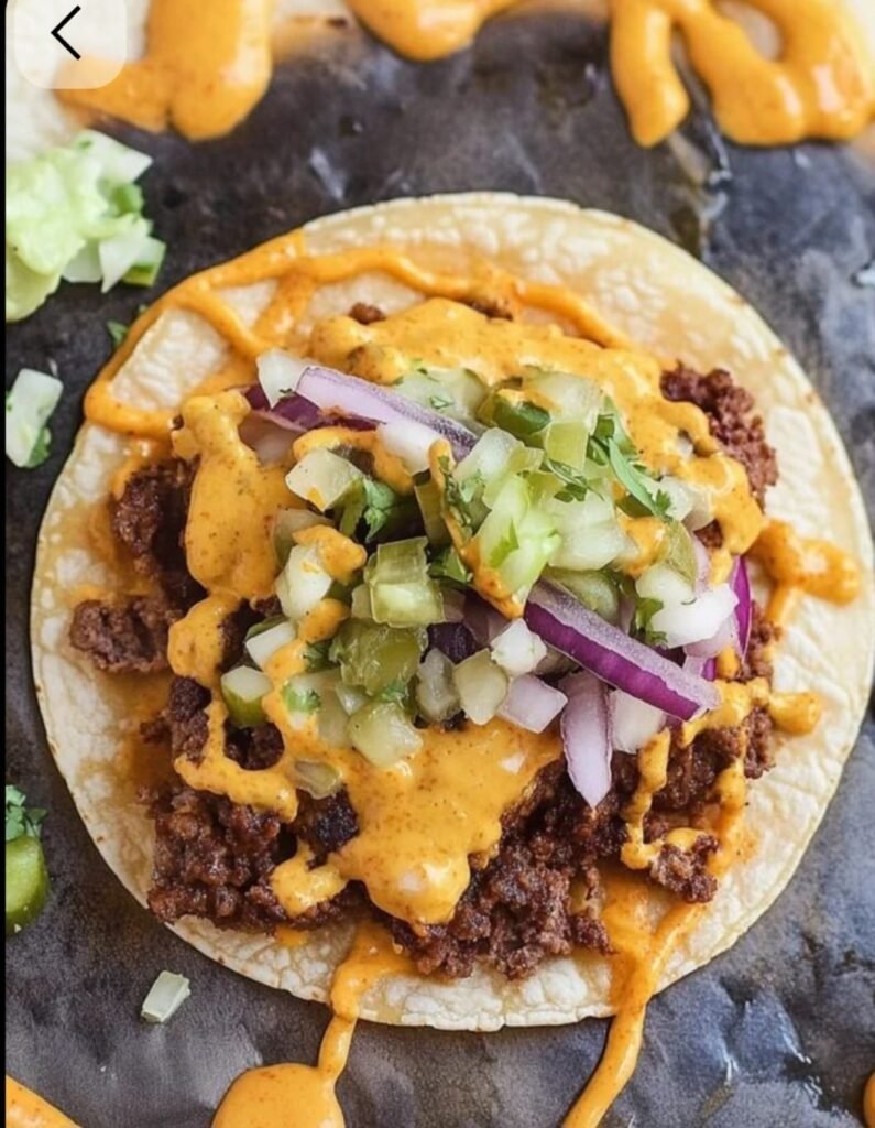 Smashed Cheeseburger Taco's