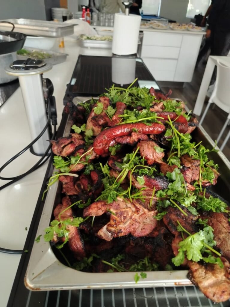 Marinated chops and sausages for braai day