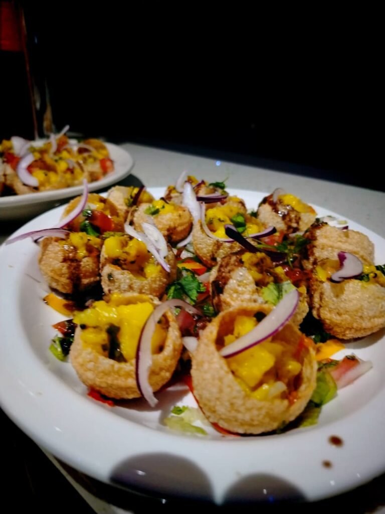 Yellow potato Pani puri