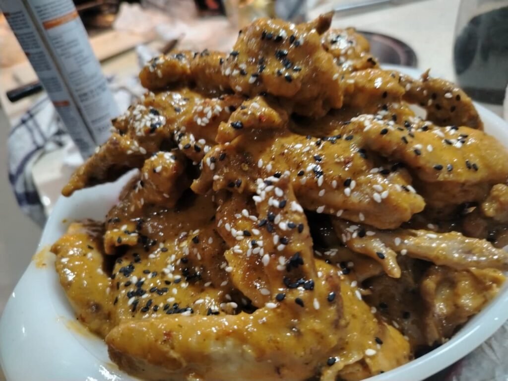 Sweet and sticky spicy wings