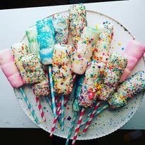 Chocolate dipped marshmallows