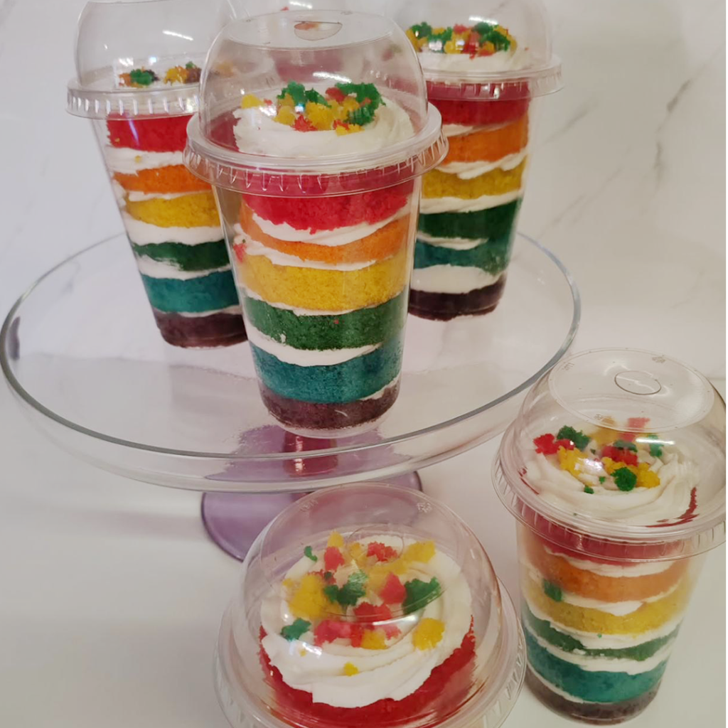 Rainbow Cake Cups