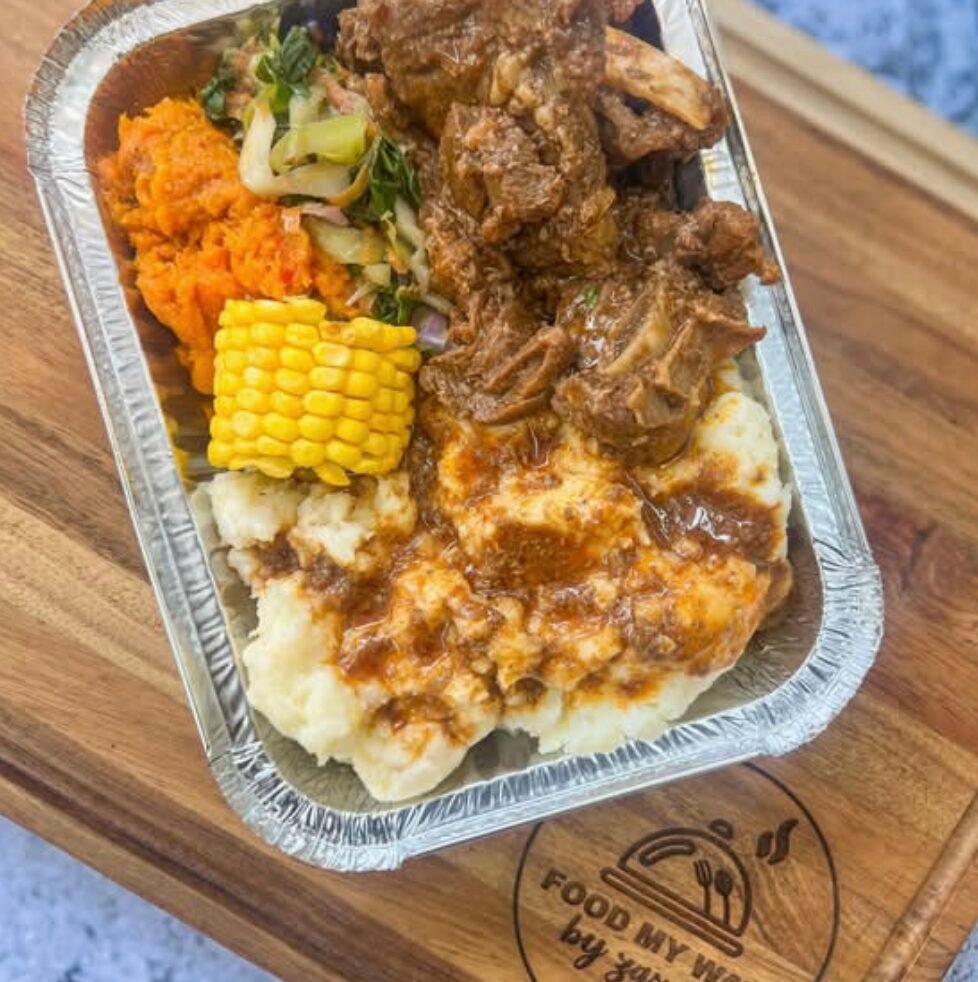 Beef stew with sides