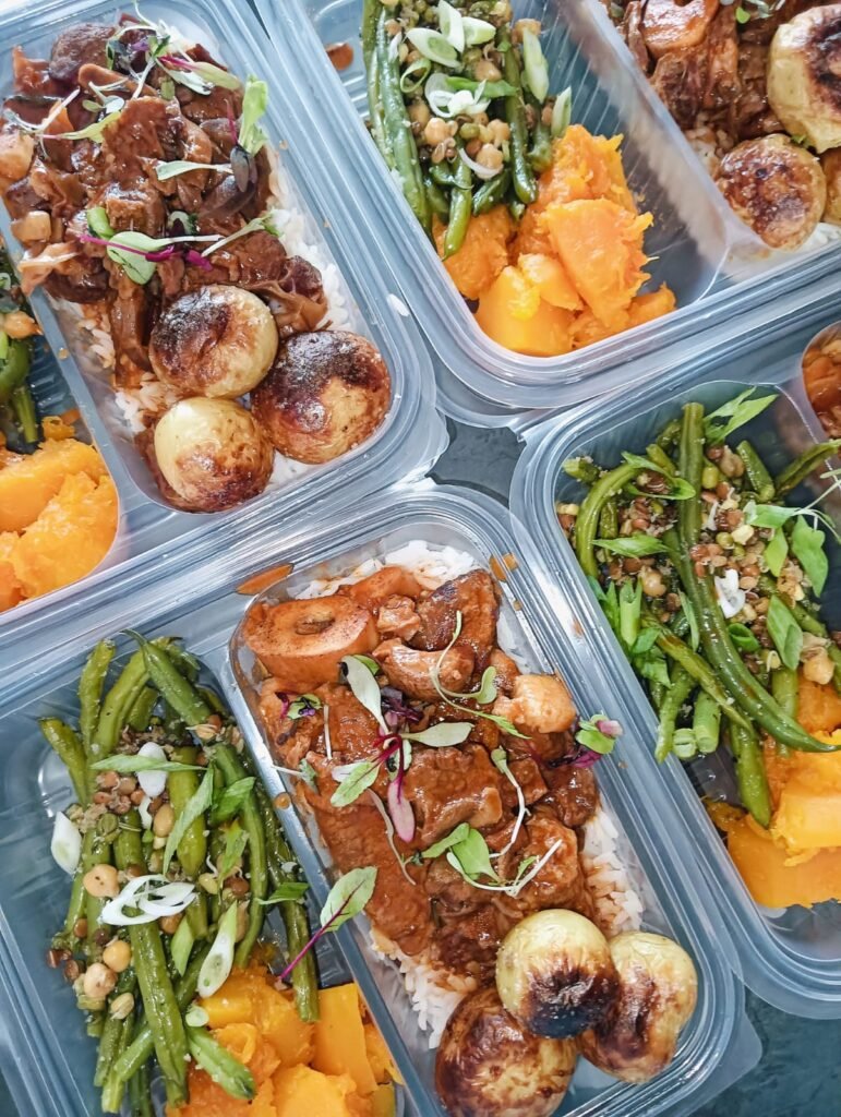 Beef stew, soft rice, sweet butternut & ouma's green beans