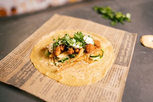 Crispy Chicken Roti Wrap