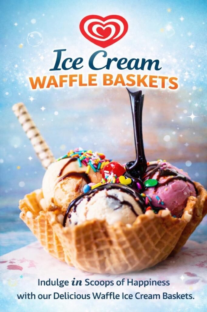 Ice Cream Waffle Baskets