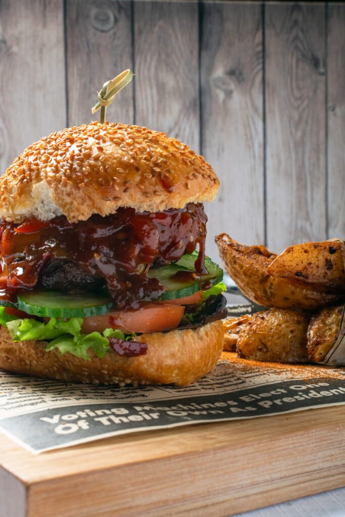 Gourmet Beef Burger & Wedges
